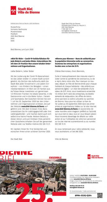 Biel Bienne Brief Bon df4